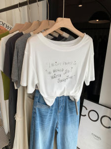 Rayon Fabric Short-sleeve T-shirt Summer New Arrival Korean-style Off-shoulder