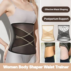 Waist Trainer For Women Corset Trimmer Belt Body Shaper Cincher Postpartum Tummy Control Slimming Belt Fitness Body Shaper