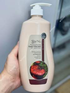 Sữa tắm She’Na 1200ml – Linh Chi & Gạo – Dưỡng ẩm trắng da ngăn lão hóa