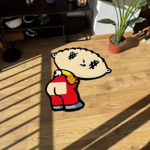 VIKAMA Cute Cartoon Character Rug - Slip-Resistant And Easy To Clean Bedroom Bedside Rug Entrance Floor Mat Home Decoration