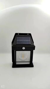 MS/1PCS Solar Induction Wall Lamp Outdoor Waterproof Wall Light Tungsten Filament Lamp Night Lighting