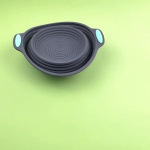 Collapsible Banneton Bread Proofing Baskets Silicone Sourdough Bread Baking Bowl Bread Proofing Baskets 10" Oval