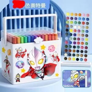 Acrylic Markers Set for Primary School Students Art Watercolor Pen Non-Transparent Colorable Children Painting Brushes