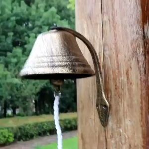 Large European retro cast iron bell garden cast iron doorbell iron hand bell household pendant