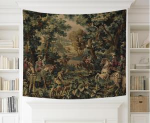 VIKAMA European Retro Medieval Hunting Tapestry Classical Aristocratic Living Room Light Luxury Art Decoration Room Decoration