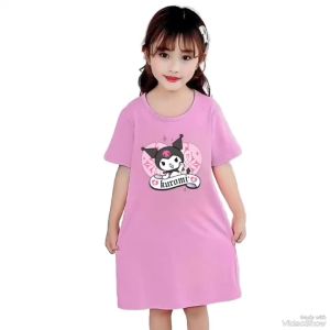 Dress Anak Perempuan KUROMI Untuk Usia 1-10 Thn