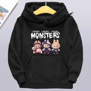 Atasan Baju Jaket Sweater Hoodie Terlaris Untuk Anak Perempuan Motif LABUBU Viral 4-12 Tahun