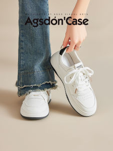 Agsdon | Thick Sole White Sneakers for Women