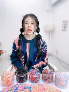 100Pcs New Fashion Baby Kids Hair Band Black Colorful Disposable Rubber Band Children Hair Band