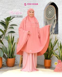 Mukena Dewasa MUKENA BUSHRA by Gimi Hijab Warna Terracota Pink Baby