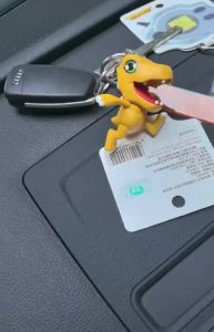 Bandai | Anime Genuine Digimon Keychain Agumon Gabumon Q-Version Limited Figure Model Toy Backpack Pendant Decor Collection For Fans Gift