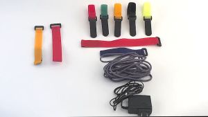 5PCS Self-adhesion Cable Ties 2cm Width Reverse Buckle Straps Nylon Cable Ties Fastener Tapes Self Aadhesive Hook Loop Tapes