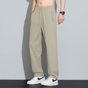 Mens Summer Thin Loose Straight Quick-drying Casual Pants