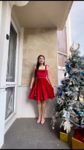 [VM] - Dress Mekar Bludru Full / Dress Natal Pesta 714 Jessicacollection