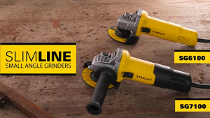 【STANLEY】Upgraded 750W High-Power Angle Grinder | Slim Body 100mm (Grip 179mm) | 12000 RPM | Durable Low-Noise Steel Cutting Gear Set | Professional Industrial Grade | Durable