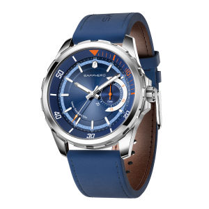 SAPPHERO Mens Quartz Watch 50M Waterproof Date Display Sport Casual Wristwatch Leather Strap Hardlex Crystal Lightweight Gift