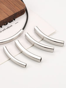ไทเทเนียมเหล็กขัด Bent Tube DIY เครื่องประดับอุปกรณ์เสริม Handmade Craft วัสดุสําหรับสร้อยคอสร้อยข้อมือเชือกหนังยาว