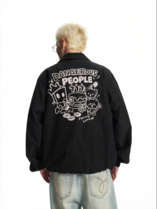 dangerouspeople | Hand-drawn Graffiti Printed Jacket