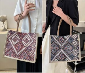 Dawaar Batik Canvas Women Travel Office Outer Sling Shoulder Bag Handbag Tote Beg Wanita 2Y3