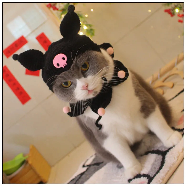 Cute Cat Costume Pet Cat Transformation Costume Kuromi Kuromi