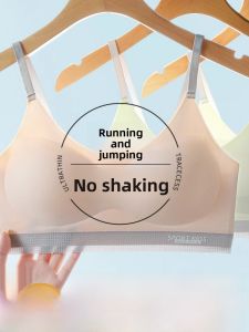 Teenage Girls Sports Bra Underwear Large Childrens Vest Style Seamless Nylon Fabric No Steel Ring Shoulder Strap Removable