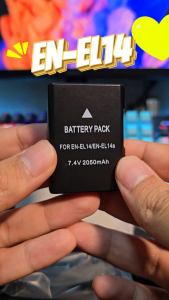 Nikon EN-EL14 ความจุ 2050 mAh แบตกล้อง สำหรับ Nikon D3000 / D3100 / D3200 / D3300 / D3400 / D3500 / D5000 / D5100 / D5200 / D5300 / D5500