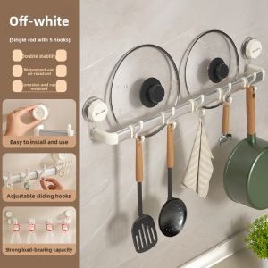 Kitchen Storage Rack Absorption Hook No Punching Utensil Holder Bathroom Wall Hook Organizer Woodeli ZG0703-ML