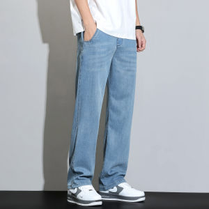 TUCANO | Lightweight Silk Tencel Straight Jeans Men Summer