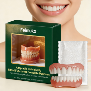 False Teeth Silicone Upper Lower Veneers Denture Sets Natural Beautiful Look Functional Complete Dentures Fake Tooth Care
