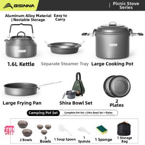 BSWOLF | Portable Camping Cookset For Boiling Water And Tea