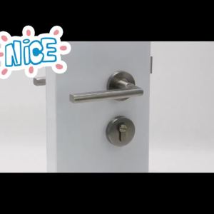 Whole Set Stainless Steel Bathroom Door Lock with Handle – Indoor Privacy Anti-Theft and Fireproof Lock