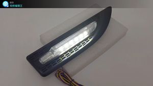 YCL 3 in 1 Universal Side Fender LED Light Bar DRL Day Time Light+Signal+Welcome Light(2pcs/set)Black