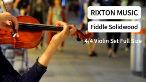 RIXTON Violin For Kids & Adults - 4/4 Satin Antique Student or Beginners Kit w/Case Bow Extra Strings Tuner- Stringed Musical Instruments(Violin 4/4 Full Set)