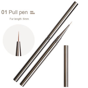 5pcs Nails Art Liner Brushes 6/9/12/15/18mm Striping Drawing Elongated Lines Painting Nail Professional Manicure Tool ZJS03