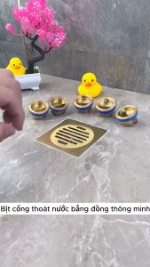 Nắp Đồng Chặn Cống Thoát Nước Sàn Nhà Tắm Chống Côn Trùng Chống Mùi Hôi Thông Minh