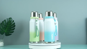 650ML gradient color vacuum flask stainless steel thermos cup leakproof large capacity hot and cold dual-use thermos
