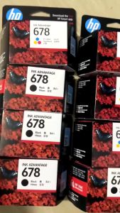 หมึก HP 678 สีดำ HP 678 สี แบบกล่อง INK ของแท้