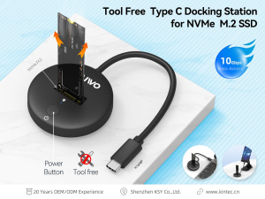 MAIWO SSD Enclosure NVME Docking Station NVMe M.2 SSD Casing USB-C 10Gbps support size 2230 2242 2260 2280 22110 Compatible for heatsink SSD PCIe gen4 UASP  screwless dock