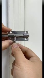 1Set Silver Stainless Steel Door Latch Solid Sliding Bolts Latch Hasp Home Hardware Gate Safety Toilet Door Lock