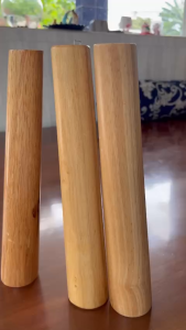 Chân bàn gỗ bách tròn xéo đủ size từ 100mm đến 450mm [Bán Cái]