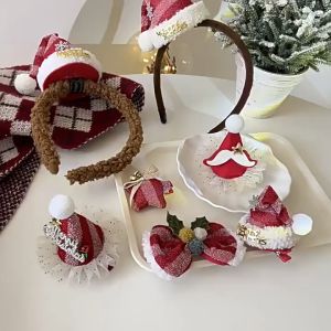 【CafeHu】 แถบคาดศีรษะคริสต์มาส กิ๊บติดผม หมวก โบว์ ต้นคริสต์มาส เครื่องประดับผม