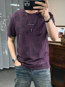 Áo Thun Nam Tay Ngắn Vải Lanh Cotton Mùa Hè 2025 Phong Cách Mới Đa Năng Cổ Tròn Tay Lửng Mỏng Chất Liệu Vải Lanh Áo Thun Thể Thao