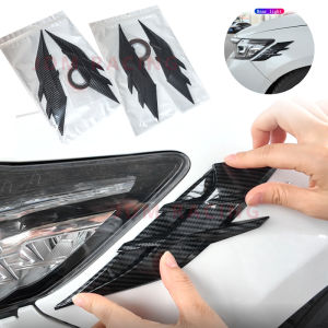 2PCS Auto Headlight Eyebrow Universal Car Lamp Cover Sticker Self-Adhesive Stripe Decal Decoration for Cars Bodys