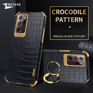 Note20 Ultra Case ZROTEVE Crocodile Leather Plating Silicone Soft Cover For Samsung Galaxy Note 20 9 10 Plus Note10 Note9 Cases