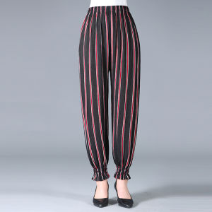 Quần Ống Rộng Bằng Lụa Băng Mùa Đông Ống Rộng Thoải Mái Dài Đến Mắt Cá Chân in Họa Tiết Co Giãn Quần Dài Nữ Mùa Hè 2025