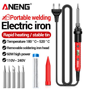 ANENG | ANENG SL105 Electric Soldering Iron 60W Display Adjustable 180°C~520°C Temperature Professional Portable Welding Repair 220V Kit