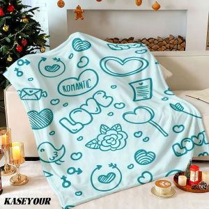 Beast Kingdom | Romantic Doodles Winter Summer Flannel Blanket Throw Fleece Soft Fuzzy Plush Cozy Fleece Blankets for Sofa Ideal Gifts