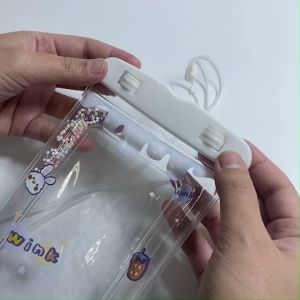 ซองใส่มือถือกันน้ำ PVC พร้อมสายคล้องคอ ลายการ์ตูน สีใส สัมผัสหน้าจอ ส่งจากไทย