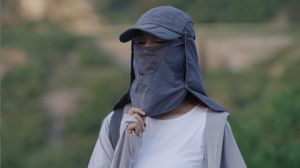 ROCKBROS Ice Silk Sun Hat 2 In 1 Foldable Balaclava Full Face Scarf 360° Anti-UV Adjustable Hiking Head Cover Removable Fishing Cap Outdoors Sports Equipment