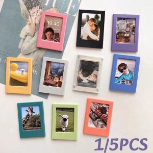 1/5PC Magnetic Photo Frame Fridge Magnets Fun Refrigerator Magnetic Small Photo Frame For Mini Film Papers Home Office Ornaments